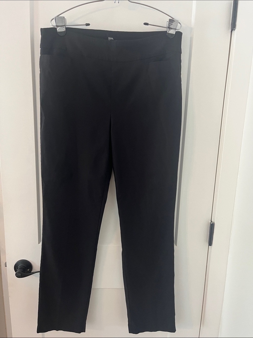 Kim Rogers Black Straight-Leg Pull-On Pants